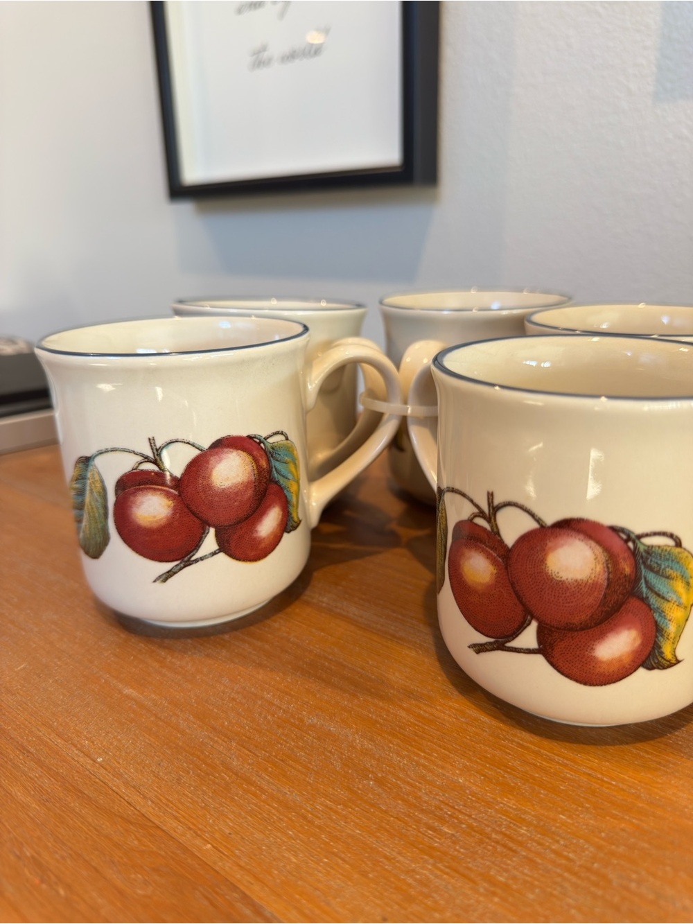 Set of 5 Staffordshire Mugs Autumn Fayre Pattern